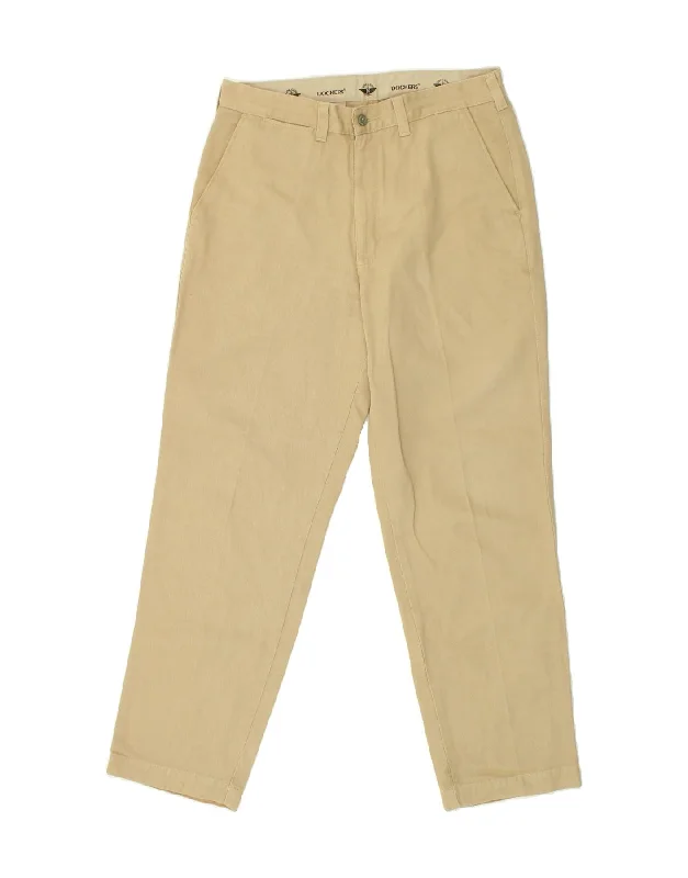 Relaxed Fit DOCKERS Mens Straight Chino Trousers W34 L30  Beige