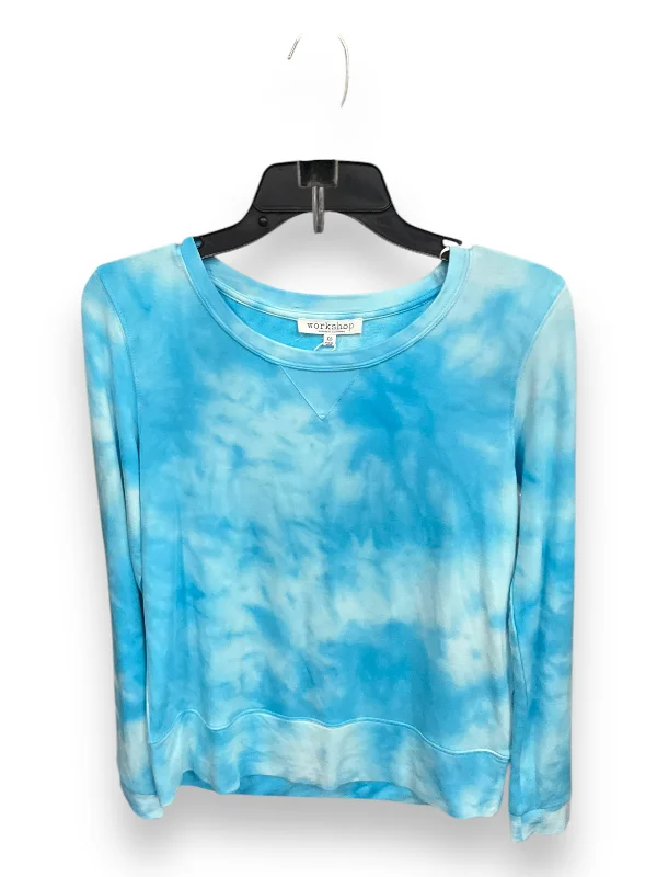 Casual Comfort Top Long Sleeve By Workshop In Blue, Size: Xs