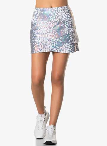 Sports Pants Oil Slick Scallop Skort-short