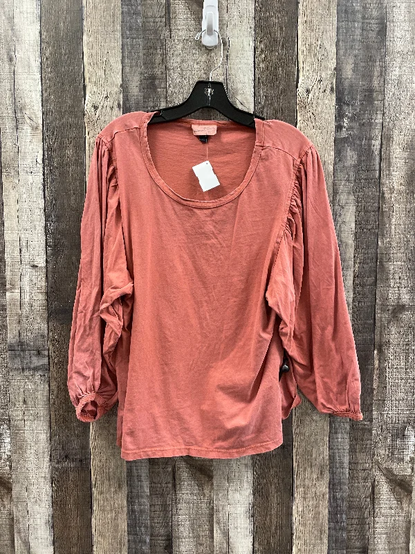 Sporty Jackets Top Long Sleeve By Universal Thread In Orange, Size: Xl