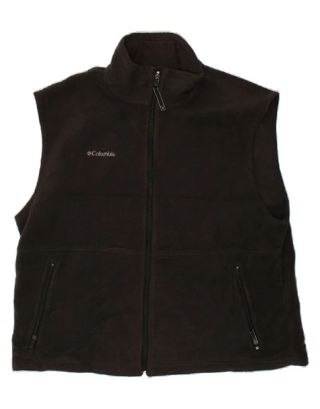 Cool Comfort COLUMBIA Mens Fleece Gilet UK 44 2XL Black Polyester