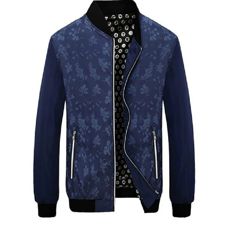 Jogging Suits Men's Geometric Round Neck Polyester Jacket