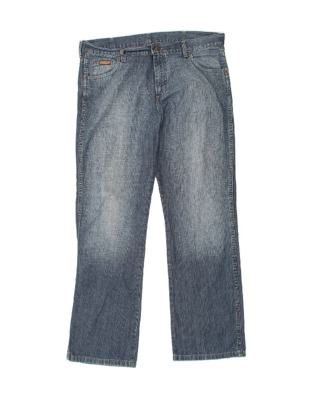 Urban Apparel WRANGLER Mens Straight Jeans W38 L32 Blue