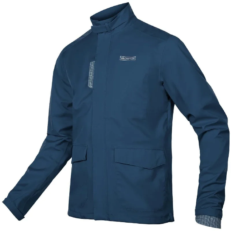 Classic Casual Brompton London Waterproof Mens Cycling Jacket - Navy