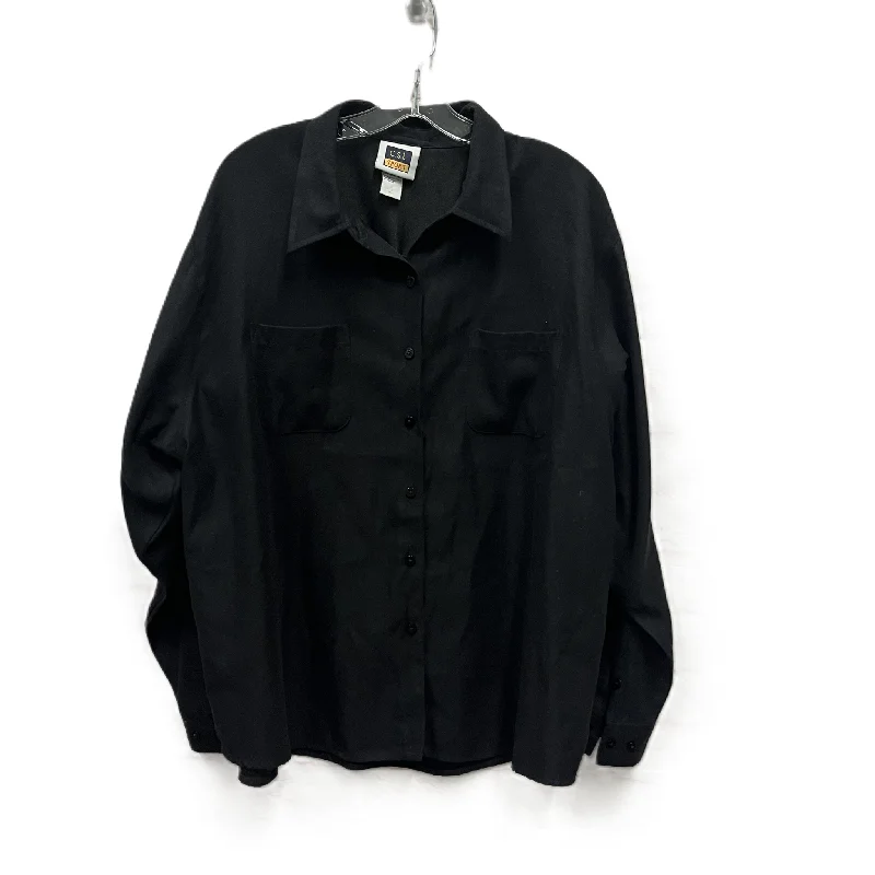 Tailored Coats Top Long Sleeve By Cst Sport In Black, Size: 2x