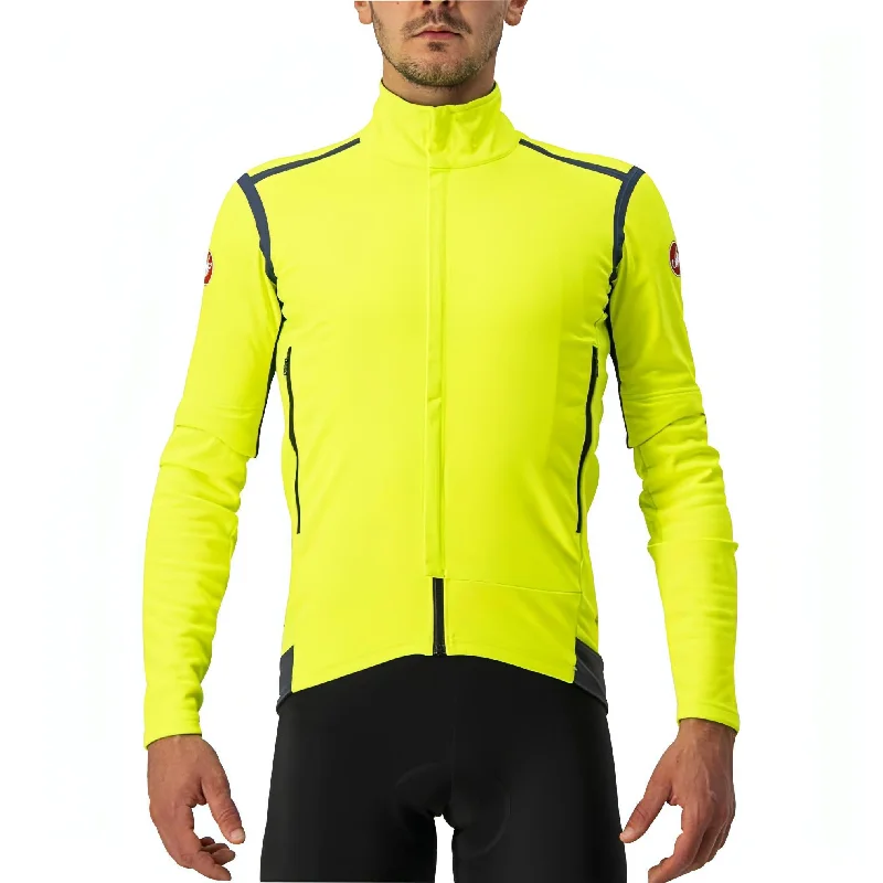 Modern Style Castelli Perfetto Ros Convertible Mens Cycling Jacket - Yellow