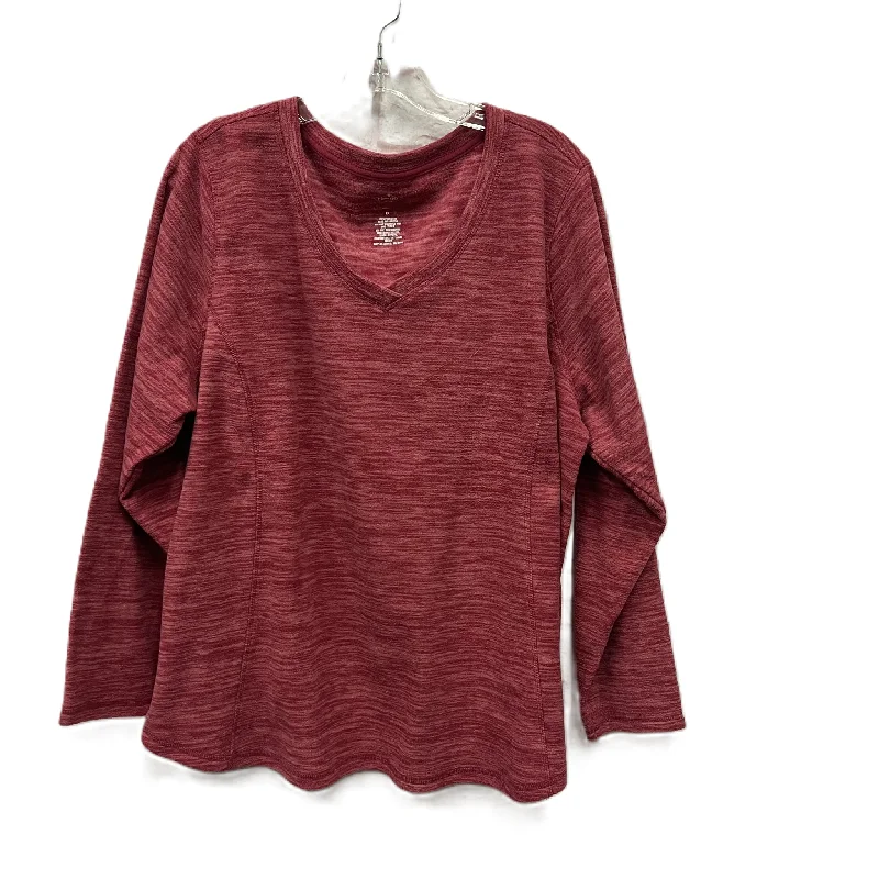 Comfortable Outfits Top Long Sleeve By St Johns Bay In Red, Size: 1x