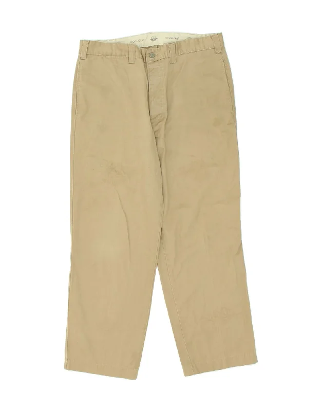 Preppy Pants DOCKERS Mens Straight Chino Trousers W36 L28 Beige Cotton