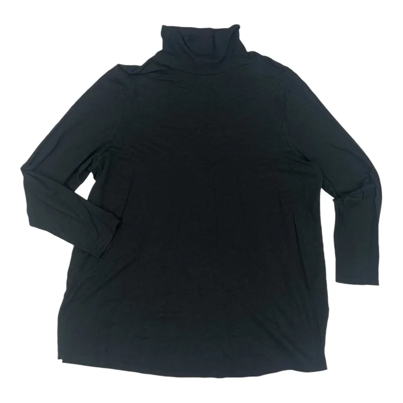 Suede Jackets Top Ls By J. Jill In Black, Size:Xl