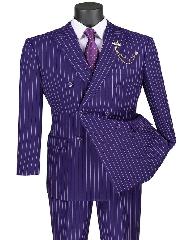 Cool Jackets Purple Prom Suit - Purple Prom Outfit - Pinstripe Wide  Purple Prom  Tuxedo