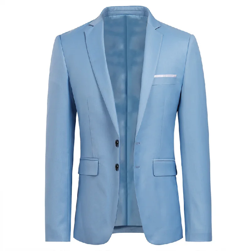 Classic Casual Classic Sky Blue Blazer Two Buttons Blazer