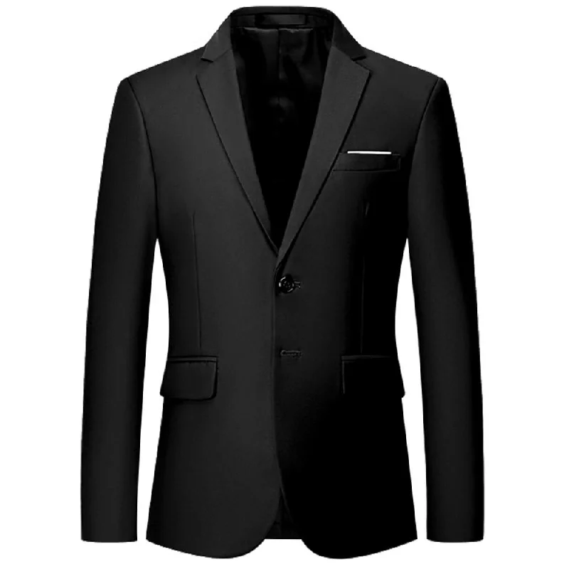 Comfortable Outfits Classic Black Blazer Two Buttons Blazer