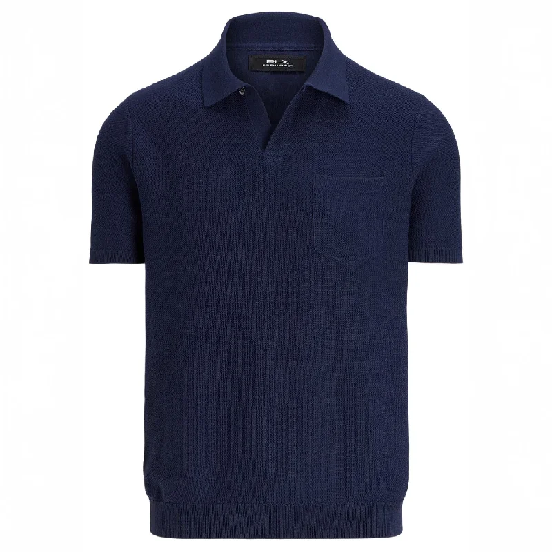 Athletic Vests RLX Cotton Knit Sweater Polo Refined Navy - SS25