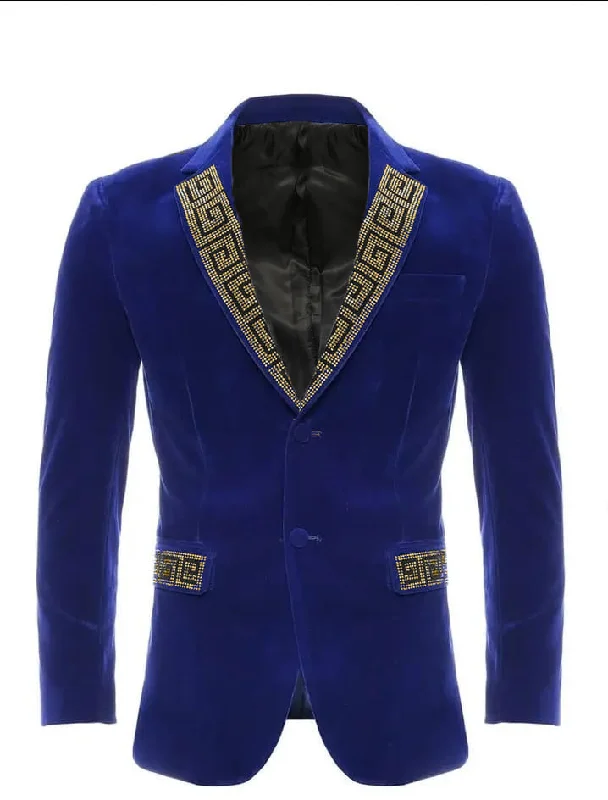 High-neck Sweaters Men’s Velvet Suslo Couture Blazer