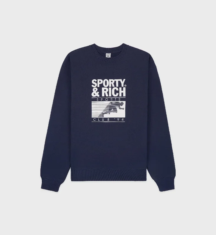 Urban Apparel Motion Club Crewneck - Navy/White