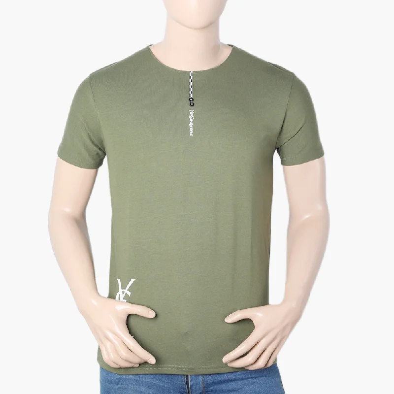 Workwear Jackets Men's Half Sleeves T-Shirt - Dark Green