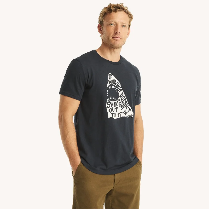 Versatile Style Nautica Mens Whimsical Shark Graphic T-Shirt