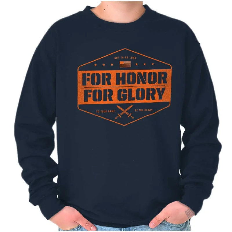 Casual Blazers For Honor and Glory Crewneck Sweatshirt