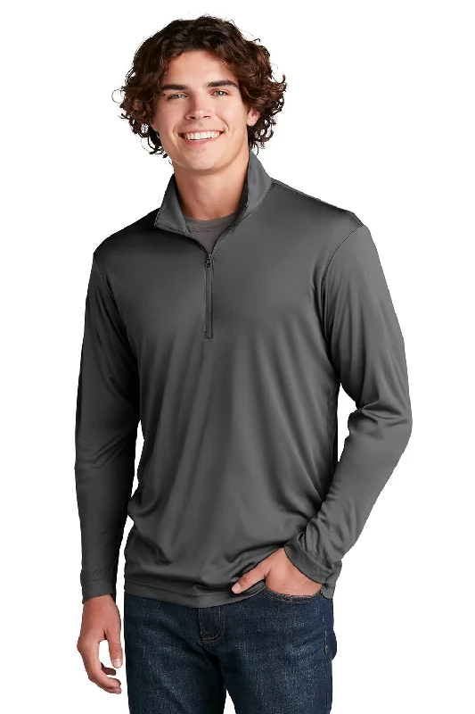 Sporty Suits Sport-Tek Mens Competitor Moisture Wicking 1/4 Zip Sweatshirt - Iron Grey