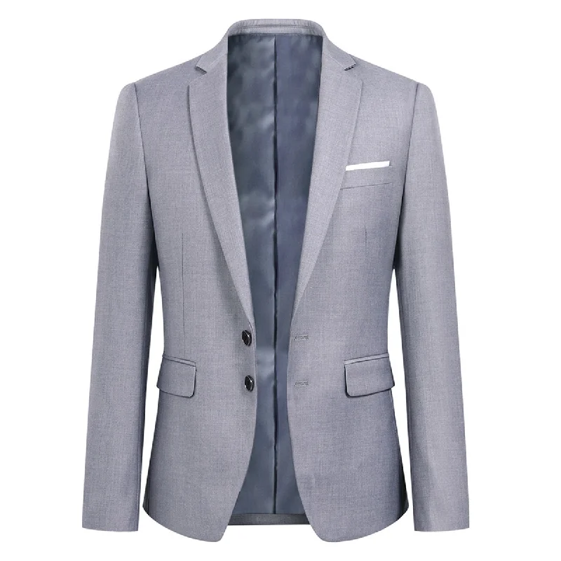 Lounge Wear Classic Light Grey Blazer Two Buttons Blazer