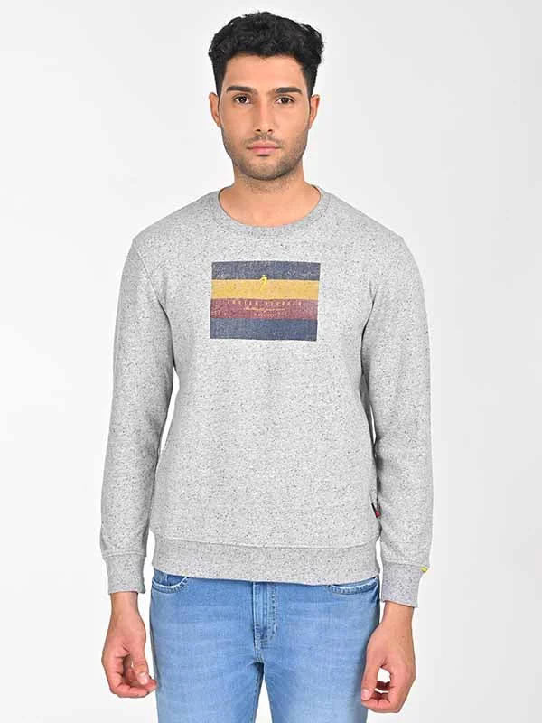 Hipster Style Men Full Sleeve Graphic Crew Neck Sweatshirt