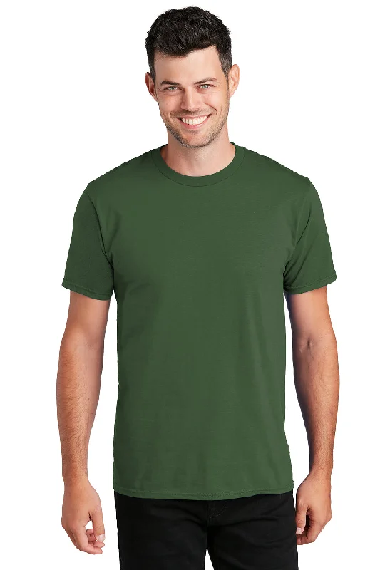 Luxury Comfort Port & Company Mens Fan Favorite Short Sleeve Crewneck T-Shirt - Olive Green