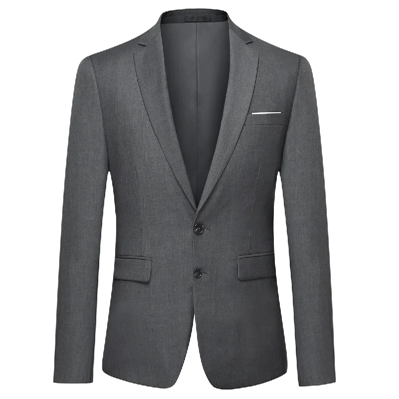 Statement Shoes Dark Grey Blazer Two Buttons Blazer