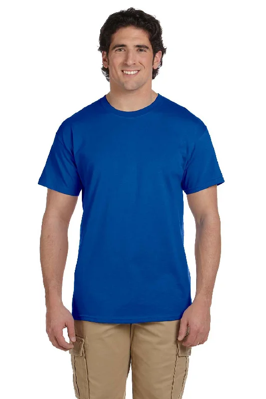 Stylish Sneakers Fruit Of The Loom Mens HD Jersey Short Sleeve Crewneck T-Shirt - Royal Blue - Closeout