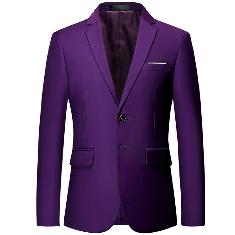 Outdoor Wear Classic Purple Blazer Two Buttons Blazer