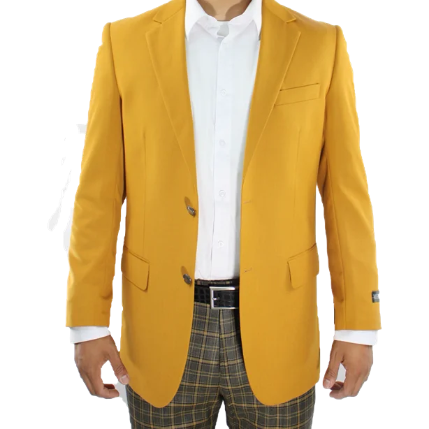 Classic Coats Men’s Solid Blazer w/Gold Buttons