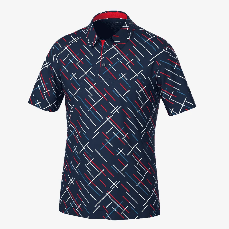 Retro Style Mathias - Breathable short sleeve golf shirt