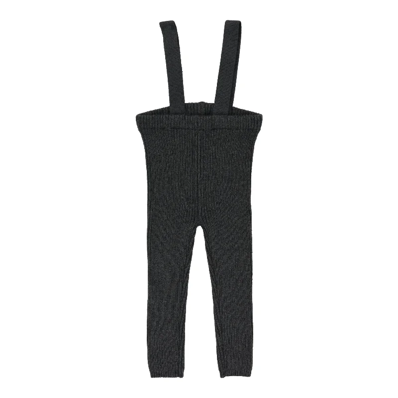 Casual Comfort Analogie By Lil Legs Knit Suspender Leggings Dark Grey