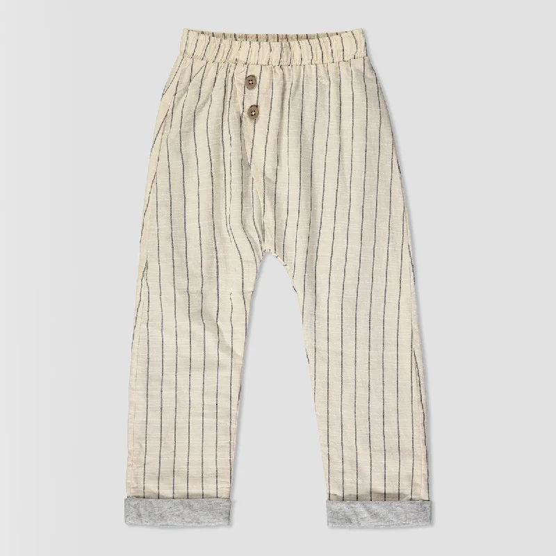 Slim-fit Trousers Kensa pant in ivory stripe