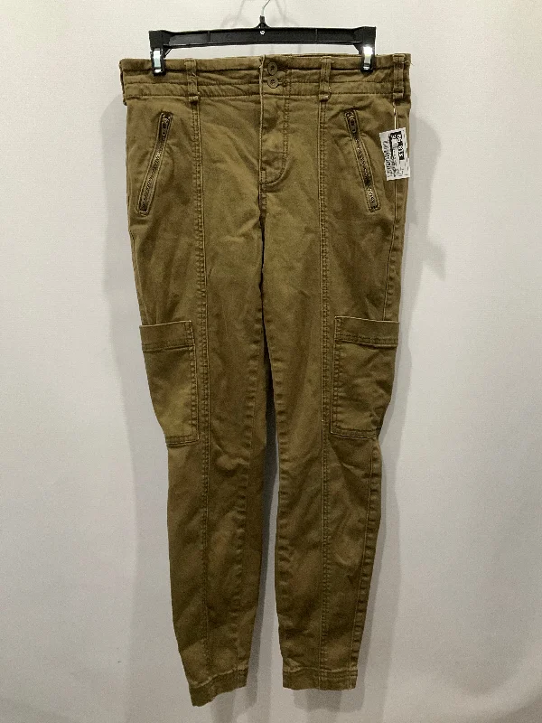 Leather Sneakers Pants Cargo & Utility By Anthropologie In Green, Size: 2