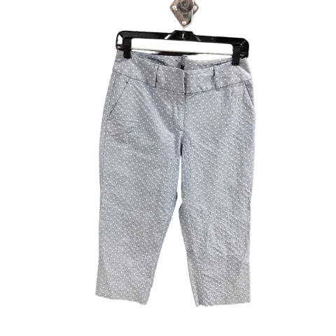 Sporty Chic Pants Cropped By Ann Taylor In Blue & White, Size: 6petite