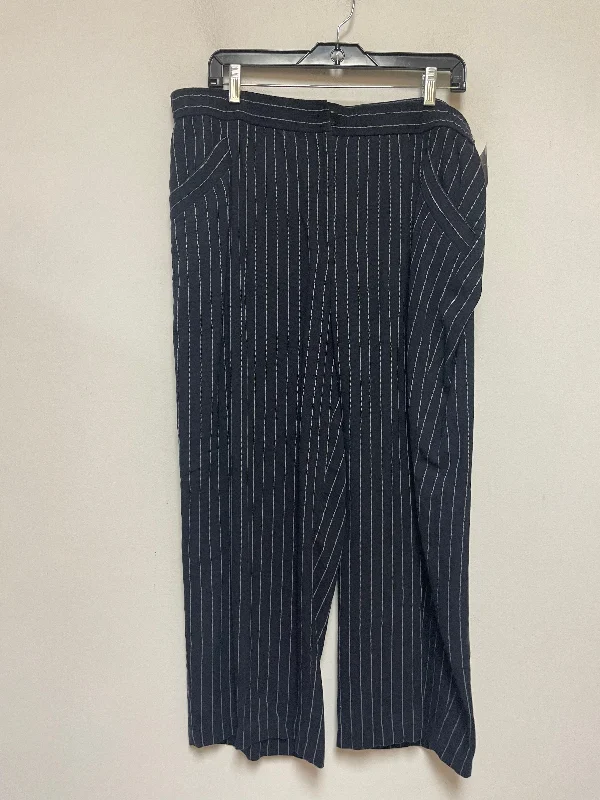 Cargo Shorts Pants Wide Leg By Eileen Fisher In Striped Pattern, Size: 16