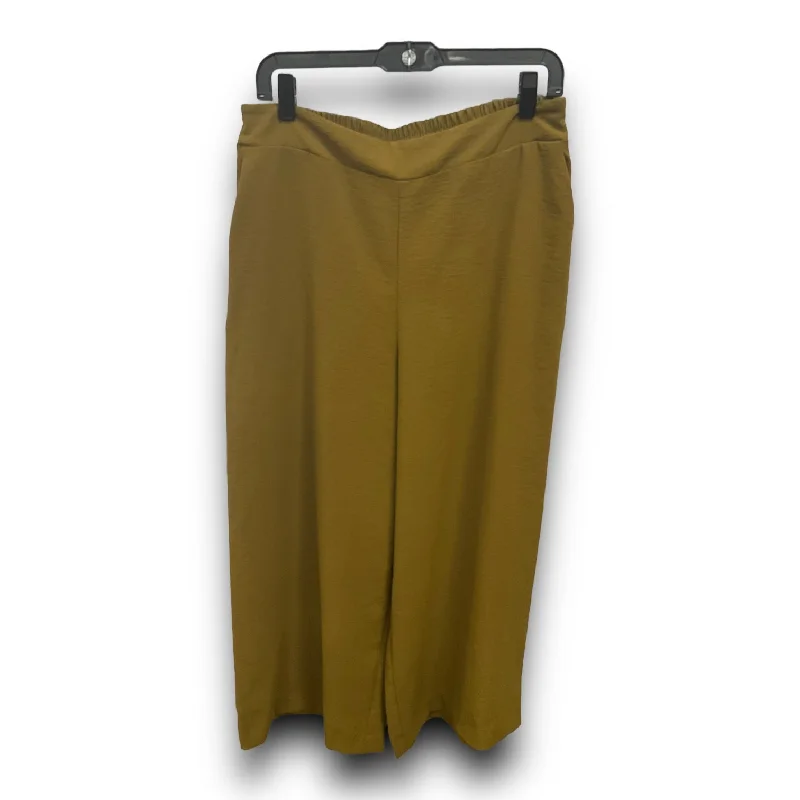 Rain Jackets Pants Wide Leg By Nine West In Green, Size: L