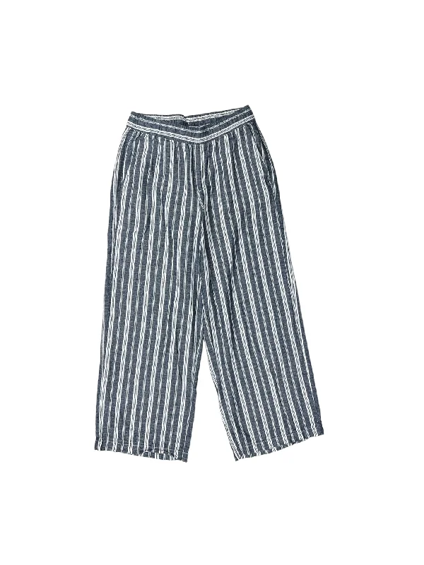 Street Denim Pants Wide Leg By Old Navy In Blue & White, Size: S