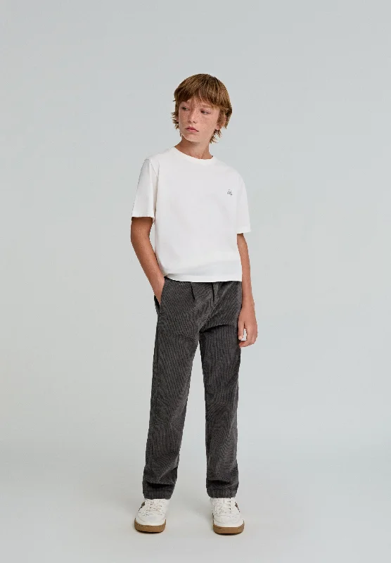 Preppy Pants CORDUROY TROUSERS WITH ELASTICATED WAIST