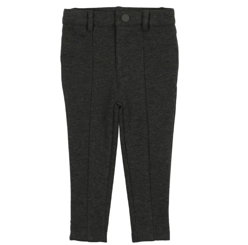 Turtleneck Sweaters pants husky knit with seam - heather grey