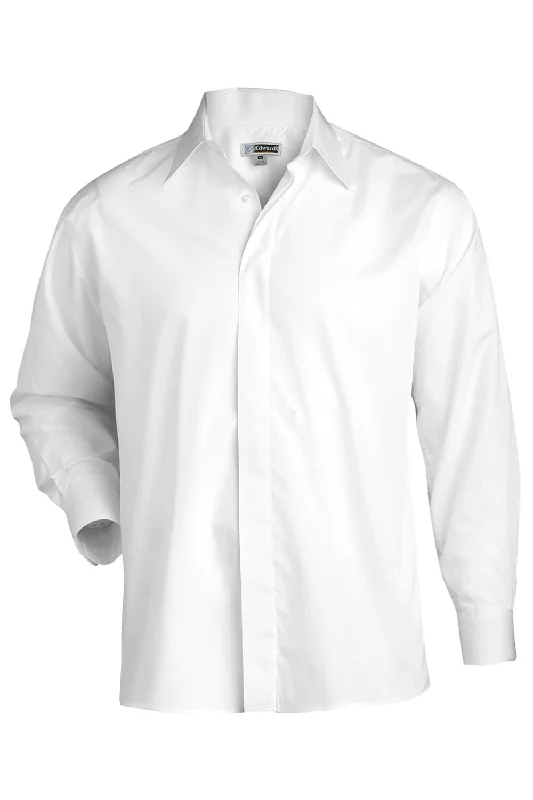 High-neck Sweaters Men's White Café Broadcloth Shirt