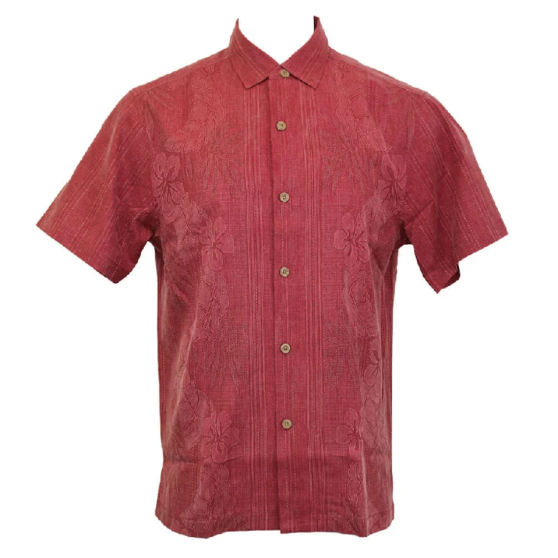 Comfortable Sneakers Tommy Bahama Bali Border Camp Shirt - Deep Havana