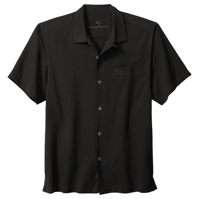 Sporty Blazers Tommy Bahama Coastal Breeze Check Camp Shirt - Black*