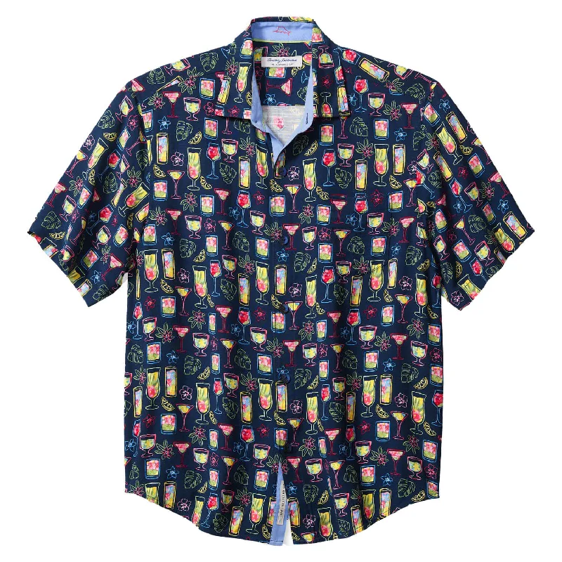 Lounge Wear Tommy Bahama Veracruz Cay Electric Cocktails Camp Shirt - Horizon Blue