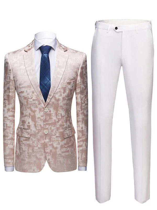 Winter Boots Formal Printed Two Piece Suit