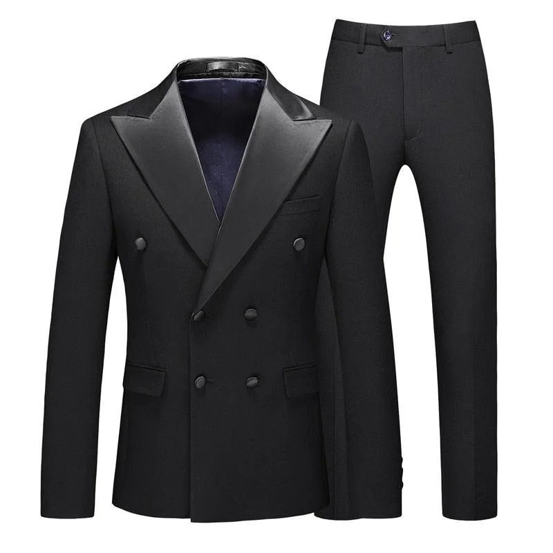 Printed Pants Luca Double-Breasted Tuxedo Suit